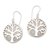 Sterling silver dangle earrings, 'Misty Trees' - Sterling Silver and Resin Tree Dangle Earrings from Bali