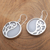 Sterling silver and resin dangle earrings, 'Elegant Yin and Yang' - Sterling Silver and Resin Dangle Earrings from Bali