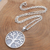 Sterling silver pendant necklace, 'Misty Tree' - Sterling Silver and Resin Tree Pendant Necklace from Bali