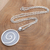 Sterling silver pendant necklace, 'Misty Swirl' - Sterling Silver and Resin Swirl Pendant Necklace from Bali