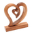 Escultura de madera - Escultura de madera de suar en forma de corazón de artesanos balineses