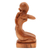 Wood sculpture, 'Carrying Her Child' - Suar Wood Mother and Child Sculpture from Bali (image 2d) thumbail