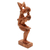 Wood sculpture, 'Yoga Women' - Yoga-Themed Suar Wood Scultpure from Bali