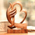 Wood sculpture, 'Warm Love' - Heart-Themed Suar Wood Sculpture from Bali (image 2) thumbail