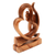 Wood sculpture, 'Warm Love' - Heart-Themed Suar Wood Sculpture from Bali (image 2d) thumbail