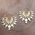 Gold plated hoop earrings, 'Golden Celebration' - Artisan Crafted 18k Gold Plated Hoop Earrings from Bali