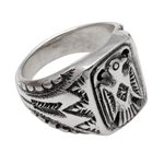 Sterling silver signet ring, 'Ancient Eagle' - Sterling Silver Eagle Signet Ring Crafted in Bali