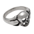 Men's sterling silver ring, 'Gentleman's Skull' - Men's Sterling Silver Skull Ring Crafted in Bali (image 2e) thumbail