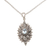 Blue topaz pendant necklace, 'Glittering Snowflake' - Swirl Pattern Blue Topaz Pendant Necklace Crafted in Bali thumbail