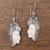 Multi-gemstone dangle earrings, 'Wise and Wonderful' - Amethyst Blue and Blue Topaz Sterling Silver Dangle Earrings (image 2b) thumbail