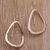 Copper drop earrings, 'Delightful Abstraction' - Abstract Copper Drop Earrings with Sterling Silver Hooks thumbail