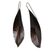 Copper drop earrings, 'Antique Leaves' - Leaf-Shaped Modern Drop Earrings in Copper from Bali (image 2a) thumbail