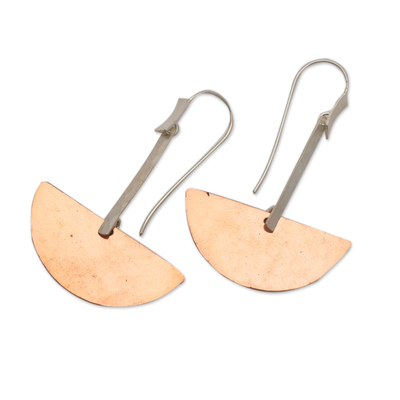 Ohrhänger aus Sterlingsilber und Kupfer - Moderne Ohrhänger aus Sterlingsilber und Kupfer aus Bali