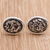 Sterling silver stud earrings, 'Oval Elegant Contour' - Oval Folded Sterling Silver Stud Earrings from Bali thumbail