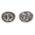Sterling silver stud earrings, 'Oval Elegant Contour' - Oval Folded Sterling Silver Stud Earrings from Bali (image 2d) thumbail