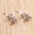 Sterling silver stud earrings, 'Little Bee' - Sterling Silver Bee Stud Earrings from Bali (image 2b) thumbail