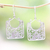 Sterling silver dangle earrings, 'Princess Baskets' - Openwork Swirl Pattern Sterling Silver Dangle Earrings (image 2) thumbail