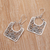 Sterling silver dangle earrings, 'Princess Baskets' - Openwork Swirl Pattern Sterling Silver Dangle Earrings (image 2c) thumbail