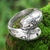 Sterling silver band ring, 'Bamboo Eyes' - Bamboo-Themed Sterling Silver Band Ring from Bali (image 2) thumbail
