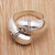 Sterling silver band ring, 'Bamboo Eyes' - Bamboo-Themed Sterling Silver Band Ring from Bali (image 2c) thumbail
