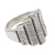 Sterling silver cocktail ring, 'Patterned Bars' - Patterned Sterling Silver Cocktail Ring Crafted in Bali (image 2e) thumbail
