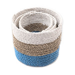 Agel grass baskets, 'Nature's Trio' (set of 3) - Set of 3 Handwoven Agel Grass Baskets from Indonesia