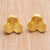 Gold plated stud earrings, 'Bell Blossom' - 18k Gold Plated Floral Stud Earrings from Bali