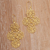 Pendientes colgantes chapados en oro - Pendientes balineses de plata de primera ley con baño de oro de 18k