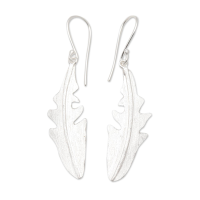 Sterling silver dangle earrings, 'Adorable Shape' - Abstract Sterling Silver Dangle Earrings from Bali