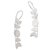Sterling silver drop earrings, 'Moon Time' - Moon-Inspired Sterling Silver Drop Earrings from Bali
