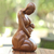Wood sculpture, 'Care of a Mother' - Mother and Child-Themed Suar Wood Sculpture from Bali thumbail