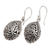 Sterling silver dangle earrings, 'Verdant Seeds' - Leaf Pattern Sterling Silver Dangle Earrings from Bali