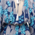 Rayon maxidress, 'Venus Garden' - Blue Print Rayon Caftan-Style Maxidress (image 2f) thumbail