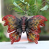Metal wall art, Blazing Butterfly