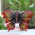 Metal wall art, 'Blazing Butterfly' - Hand Crafted Metal Wall Art Butterfly thumbail