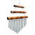 Bamboo and aluminum wind chime, 'Three Steps' - Harmonious Bamboo and Aluminum Wind Chime from Bali