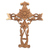 Wood wall accent, 'Florid Cross' - Hand Carved Wood Wall Cross with Floral Motifs