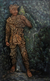 'Back to Nature I' (2019) - Surrealist Painting of a Person Made of Leaves (2019) thumbail
