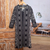 Ikat cotton jacket, 'Kartini in Black' - Long Hand Woven Ikat Cotton Duster Jacket (image 2c) thumbail