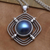 Cultured mabe pearl pendant necklace, 'In My Sights' - Cultured Blue Mabe Pearl Pendant Necklace