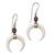 Garnet dangle earrings, 'Sanur Crescents' - Garnet Crescent Dangle Earrings from Bali thumbail