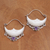 Amethyst hoop earrings, 'Sleeping Moons' - Amethyst Crescent Moon Hoop Earrings from Bali (image 2b) thumbail