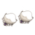Amethyst hoop earrings, 'Sleeping Moons' - Amethyst Crescent Moon Hoop Earrings from Bali (image 2c) thumbail