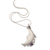 Amethyst pendant necklace, 'Resting Moon' - Amethyst Crescent Moon Pendant Necklace from Bali (image 2c) thumbail