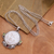 Peridot and garnet pendant necklace, 'Moon Ancestor' - Peridot and Garnet Moon Pendant Necklace from Bali (image 2b) thumbail
