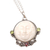 Peridot and garnet pendant necklace, 'Moon Ancestor' - Peridot and Garnet Moon Pendant Necklace from Bali (image 2d) thumbail