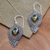 Peridot dangle earrings, 'Provincial' - Peridot and Silver Dangle Earrings