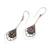 Garnet dangle earrings, 'Elegant Arrangement' - Garnet and Sterling Silver Dangle Earrings (image 2c) thumbail