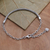Sterling silver chain bracelet, 'Trailing Flower' - Women's Chain Bracelet with Flower Charm (image 2) thumbail