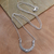Sterling silver pendant necklace, 'Bali Crescent' - Sterling Silver Pendant Necklace from Bali thumbail